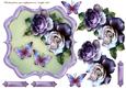 Scallop Topper Lavender Roses and Butterflies