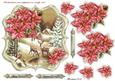 Scallop Topper Vintage Snowscene & Poinsettias