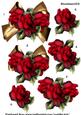 Step by Step Red Roses on Golden Satin Bow