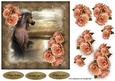 Beautiful Horse & Vintage Roses