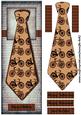 Large Dl Male Card Vintage Tie