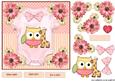 Card Topper New Baby Girl Cute Owl