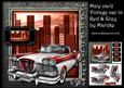 Male Card Vintage Car in Red & Grey