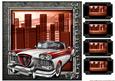 Male Card Topper & Tags Vintage Car Red&grey