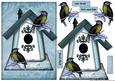 Vintage Bleu Birdhouse New Home Quick Card