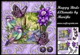 Happy Birds & Clematis In deco Frame