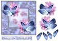 Beautiful Bleu Butterflies Quick Card