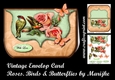 Vintage Envelop Card Roses Birds & Butterflies Mini Kit