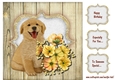 Flowers For You Cute Puppy Card Topper