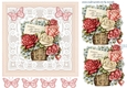 Vintage Roses basket
