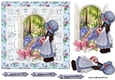 Bonnet girl in the garden