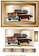 Book Vintage brown car male card