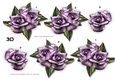 3 D Purple Roses