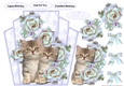 Purrrfect Birthday Cute Kitten & Vintage Roses
