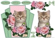 Purrrfect Birthday Cute Kitten &  PinkRoses