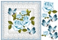 Roses, Butterflies On lace Topper