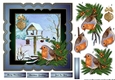 Robins Christmas Garden Scallop Topper