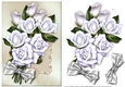 Boquet White Roses Card Topper