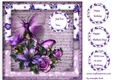 Purple Butterflies card Topper