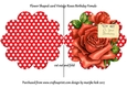 Flower Shaped card Vintage Roses