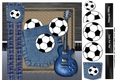 Birthday Boy Jeans Pocket, football & Guitar