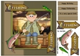 Male card Gone Fishing