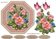 Octagon Card Pink Camelias