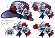 Classic Blue & Red Roses Step By Step