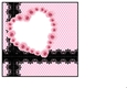 Gorgeous Pink Roses & Black lace INSERT