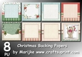 8 Christmas Backing Papers