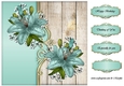 Teal Lilies Topper 2