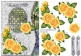 Lattice card yellow Roses