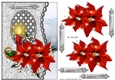 Lattice card Christmas Poinsettias
