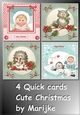 4 Quick Cute Christmas Cards