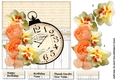 Vintage Clock, Carnations & Daffodils