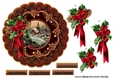 Vintage Christmas Church Round Topper 3