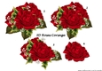 3D Roses Red Corsage