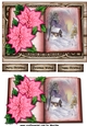 Christmas Book & Poinsettias