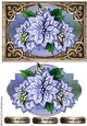 Christmas Shield Blue Poinsettias