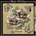 Sympathy card Sepia Roses