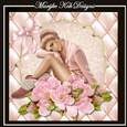 Beautiful Girl & Pink Roses