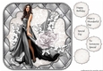 Beautiful Lady & Grey flowers Topper
