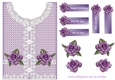 Classic Sweater  A5 card purple roses
