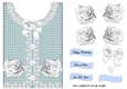 Classic Sweater  A5 card white roses