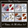 4 Cabins In The Snow Quick Cards