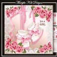 Its a Girl Cute Baby Shoes & Roses