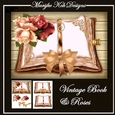 Vintage Book & Roses Mini Kit