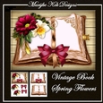 Vintage Book & Spring Flowers Mini Kit