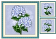 Vintage Hydrangea Beauty in antique frame card toppers 3
