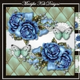 Corsage Vintage Blue Roses